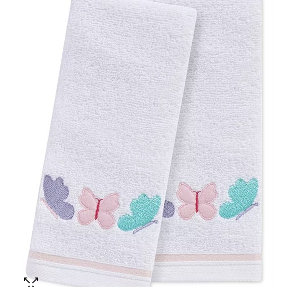 Martha Stewart Collection Spring Butterfly Hand Towels Set of 2 BNWT RETIRED